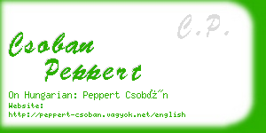 csoban peppert business card